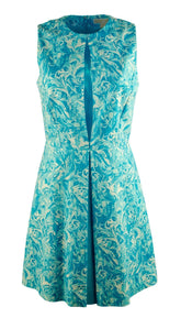 MICHAEL Michael Kors Womens Pleat Party Dress Turquoise 4
